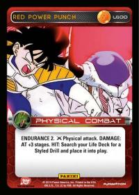 dragonball z base set dbz red power punch