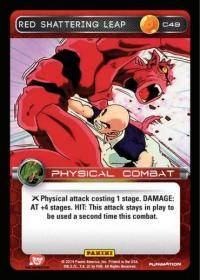 dragonball z base set dbz red shattering leap foil