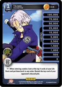 dragonball z base set dbz trunks inquisitive foil