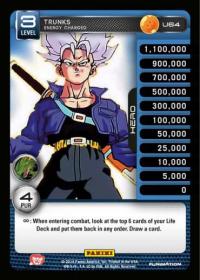 dragonball z base set dbz trunks energy charged foil