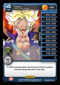 dragonball z base set dbz trunks young super saiyan foil