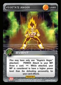 dragonball z base set dbz vegeta s anger