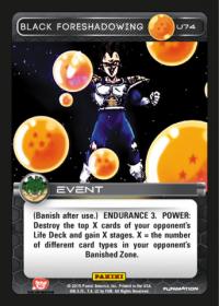 dragonball z heroes and villains black foreshadowing foil