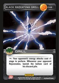 dragonball z heroes and villains black radiating drill foil