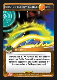 dragonball z heroes and villains orange energy bubble foil