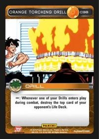 dragonball z heroes and villains orange torching drill foil