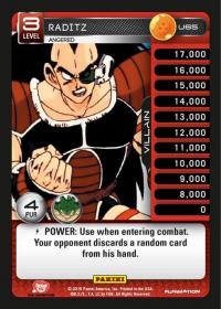 dragonball z heroes and villains raditz angered foil