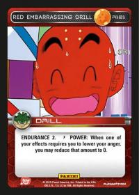 dragonball z heroes and villains red embarrasing drill foil