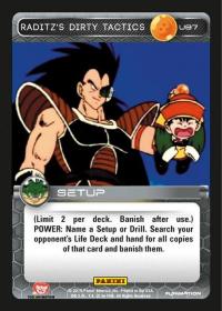 dragonball z heroes and villains raditz s dirty tactics foil