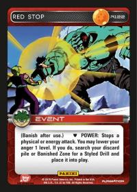 dragonball z heroes and villains red stop foil