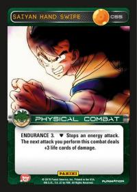 dragonball z heroes and villains saiyan hand swipe foil