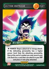 dragonball z heroes and villains saiyan outrage foil