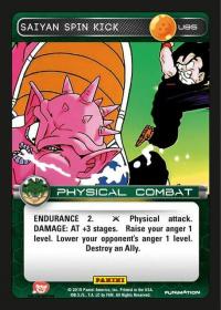 dragonball z heroes and villains saiyan spin kick foil