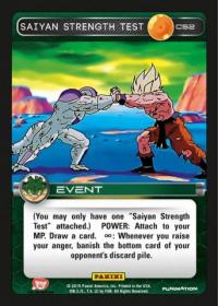 dragonball z heroes and villains saiyan strength test foil