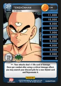 dragonball z heroes and villains tenshinhan stubborn foil