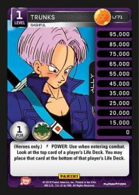 dragonball z heroes and villains trunks bashful foil