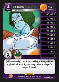 dragonball z heroes and villains zarbon loyal servant foil