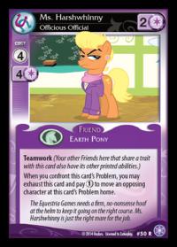 my little pony the crystal games ms harshwhinny officious official foil