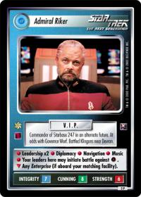 star trek 1e 1e promotional premium oversized admiral riker