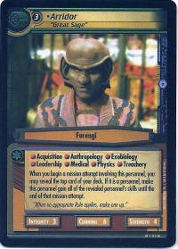 star trek 2e rare promo cards arridor great sage 0d23