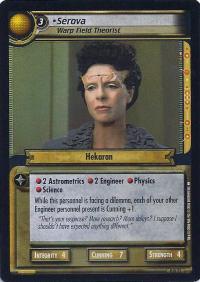 star trek 2e rare promo cards serova warp field theorist 0d25