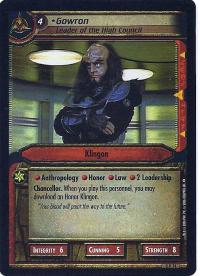 star trek 2e rare promo cards gowron leader 0p74