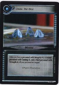 star trek 2e rare promo cards chula the dice 0p83