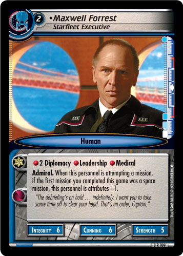 Maxwell Forrest, Starfleet Executive