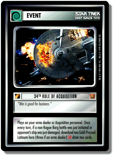 34th Rule of Acquisition Foil