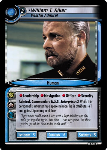 William T. Riker, Wistful Admiral (FOIL)