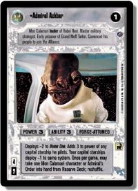 star wars ccg reflections ii foil admiral ackbar foil