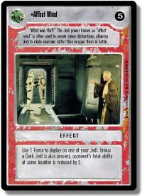 star wars ccg premiere unlimited affect mind wb