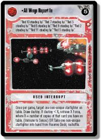 star wars ccg special edition all wings report in