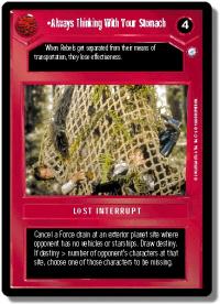 star wars ccg endor always thinking with your stomach
