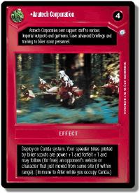 star wars ccg endor aratech corporation