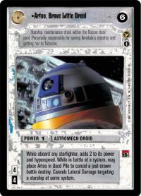 star wars ccg theed palace artoo brave little driod ai