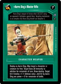 star wars ccg reflections iii premium aurra sing s blaster rifle