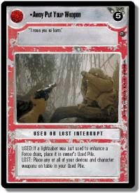 star wars ccg dagobah limited away put your weapon