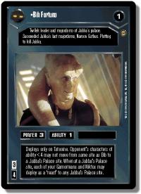 star wars ccg jabbas palace bib fortuna