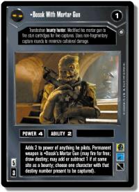 star wars ccg enhanced bossk with mortar gun