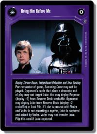 star wars ccg death star ii bring him before me