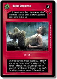 star wars ccg dagobah revised broken concentration wb