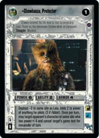 star wars ccg reflections ii premium chewbacca protector