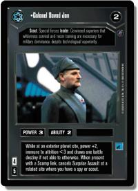 star wars ccg death star ii colonel davod jon