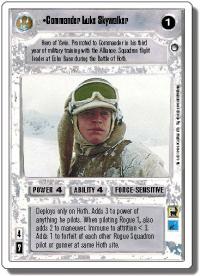 star wars ccg hoth revised commander luke skywalker wb