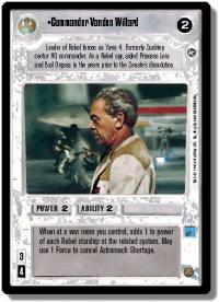 star wars ccg a new hope limited commander vanden willard