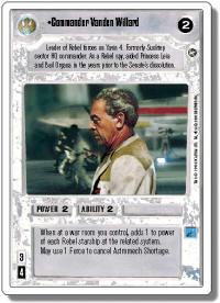 star wars ccg a new hope revised commander vanden willard wb