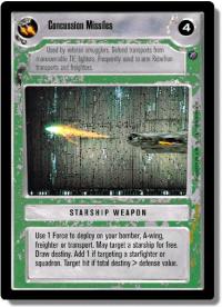 star wars ccg death star ii concussion missles light