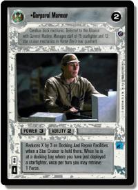 star wars ccg death star ii corporal marmor