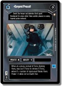 star wars ccg special edition corporal prescott